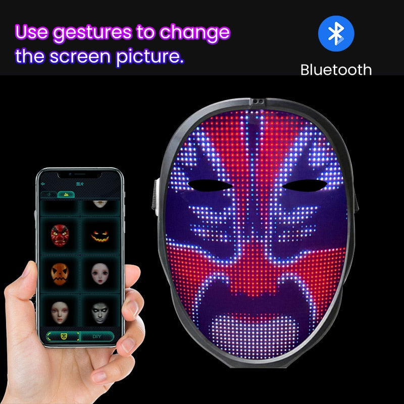 Illuminating Halloween Face Mask with App Control