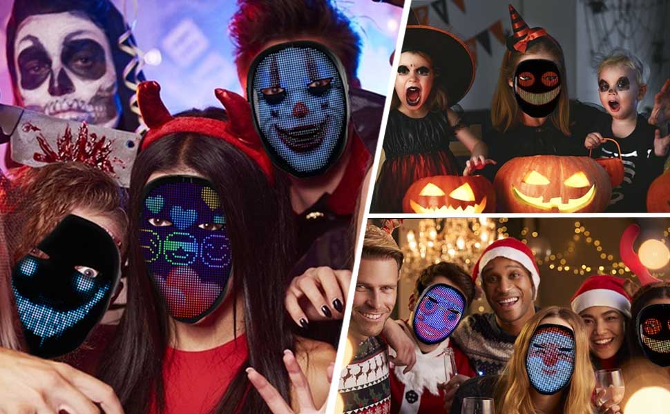 Illuminating Halloween Face Mask with App Control