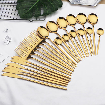 24-Piece Stainless Steel Cutlery Set
