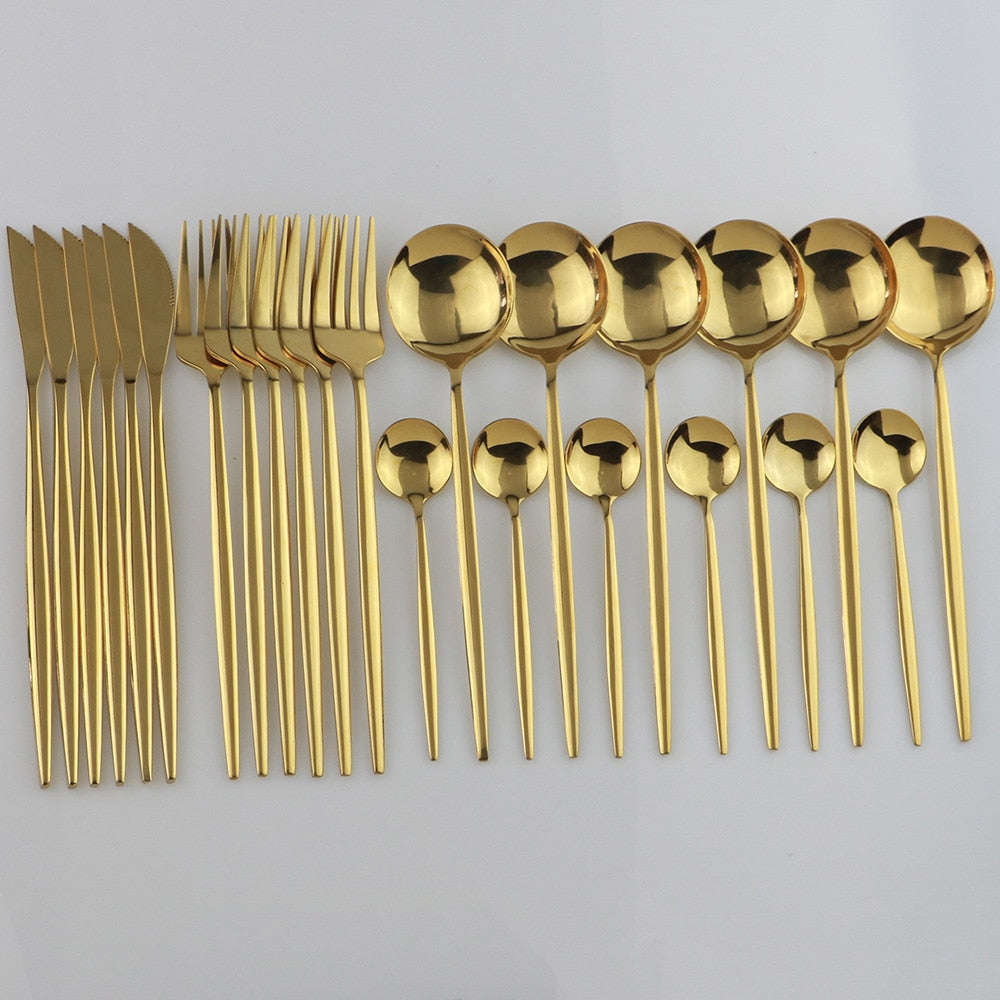 24-Piece Stainless Steel Cutlery Set