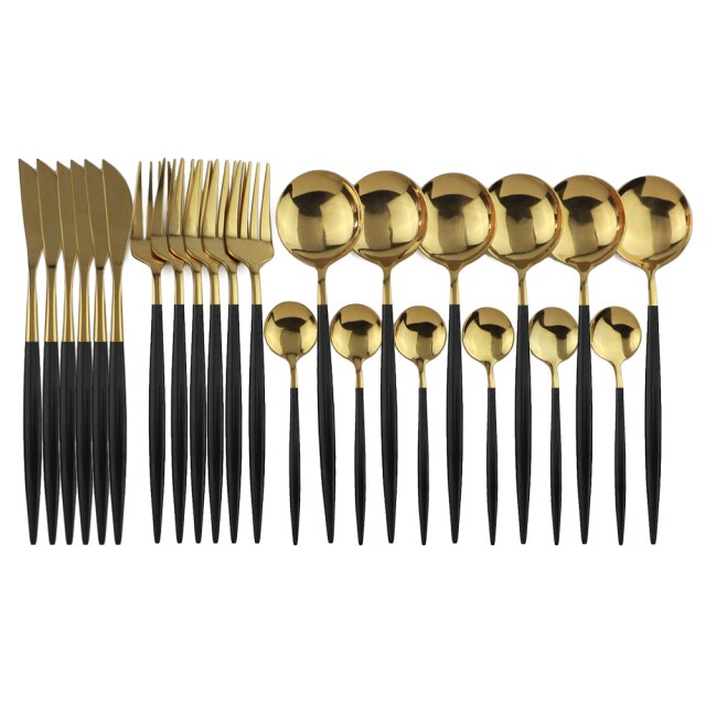24-Piece Stainless Steel Cutlery Set