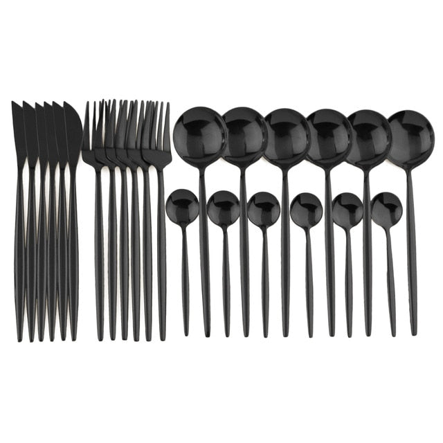 24-Piece Stainless Steel Cutlery Set