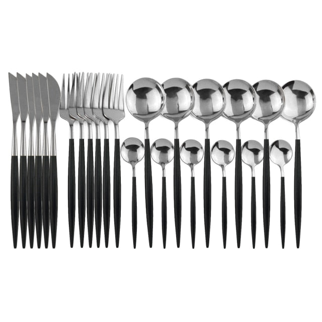 24-Piece Stainless Steel Cutlery Set