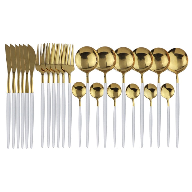 24-Piece Stainless Steel Cutlery Set