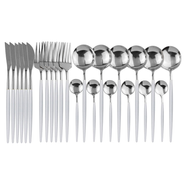 24-Piece Stainless Steel Cutlery Set