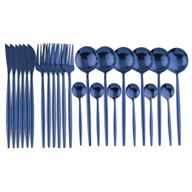 24-Piece Stainless Steel Cutlery Set