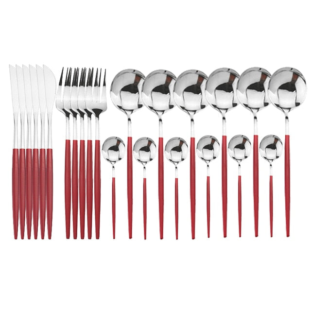 24-Piece Stainless Steel Cutlery Set