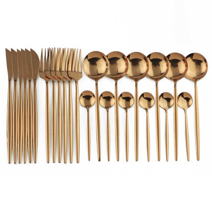 24-Piece Stainless Steel Cutlery Set