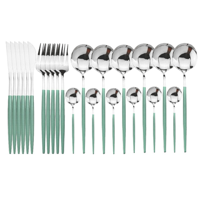 24-Piece Stainless Steel Cutlery Set