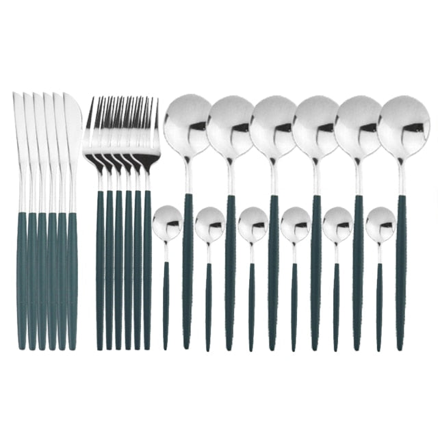 24-Piece Stainless Steel Cutlery Set