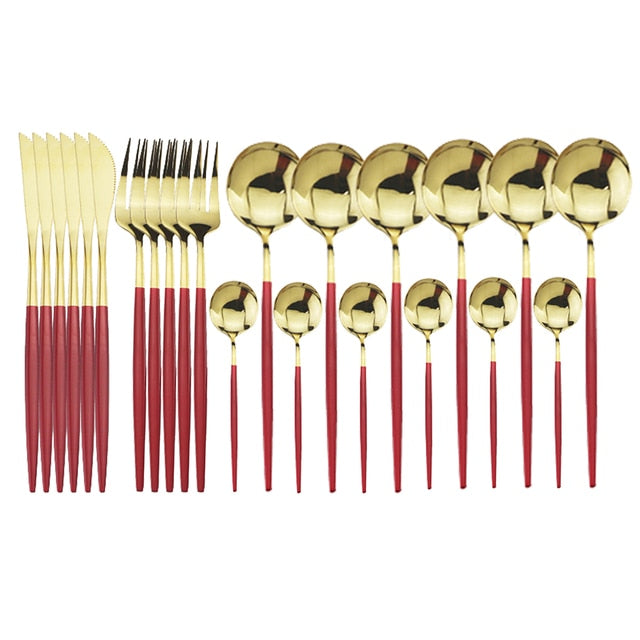 24-Piece Stainless Steel Cutlery Set