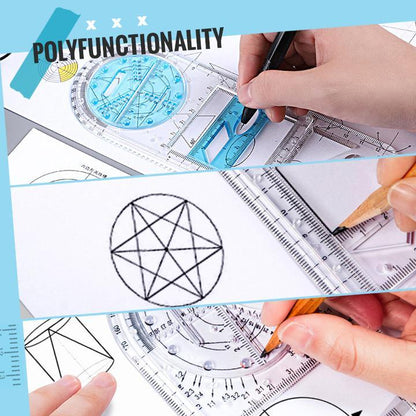 Buy One Get One Free | Multi-Function Drawing Ruler for Precision and Creativity