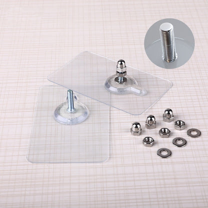 10 Pack Heavy-Duty Transparent Adhesive Hooks Without Drilling