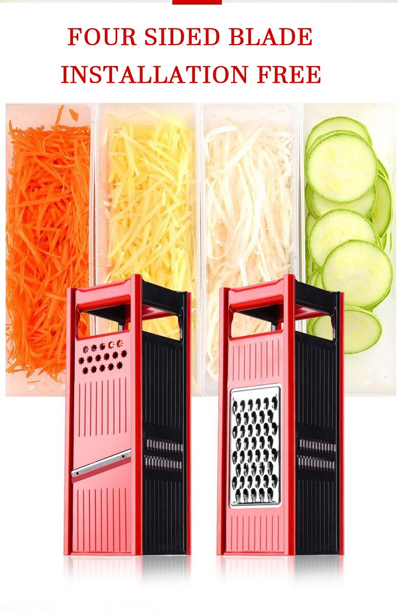 Four-Sided Vegetable Grater and Slicer - Multifunctional Kitchen Tool