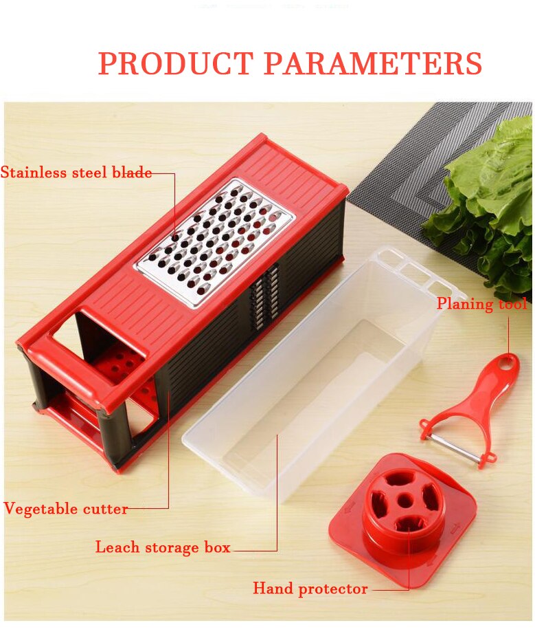 Four-Sided Vegetable Grater and Slicer - Multifunctional Kitchen Tool