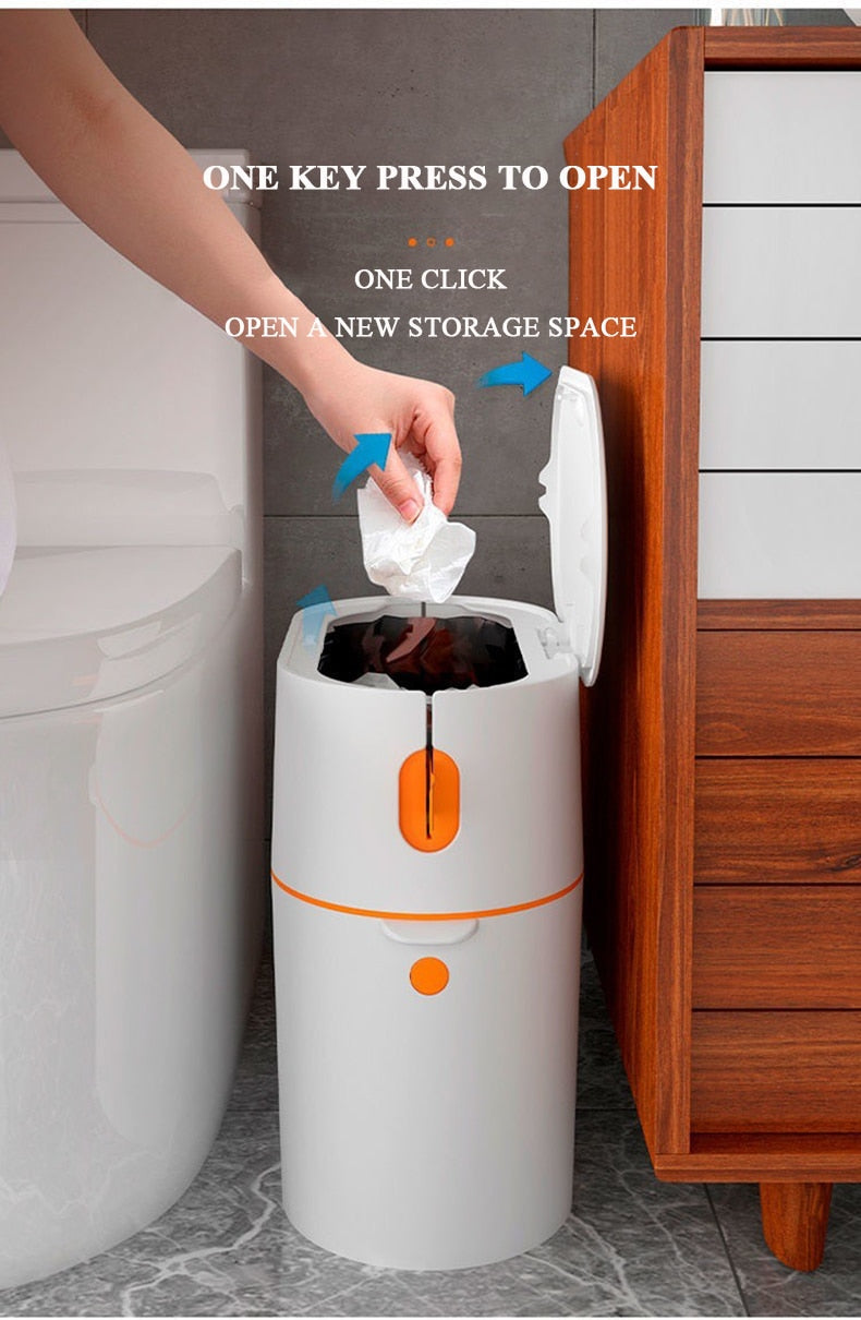 Smart Trash Bin with Automatic Lid for Effortless Waste Disposal