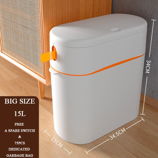 Smart Trash Bin with Automatic Lid for Effortless Waste Disposal