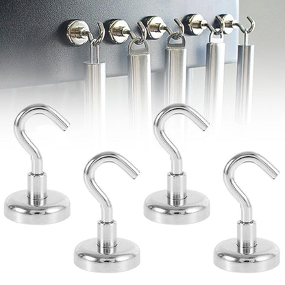 4-Pack Heavy-Duty Magnetic Hooks for Home Organization