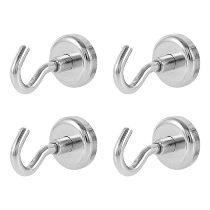 4-Pack Heavy-Duty Magnetic Hooks for Home Organization