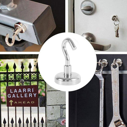 4-Pack Heavy-Duty Magnetic Hooks for Home Organization