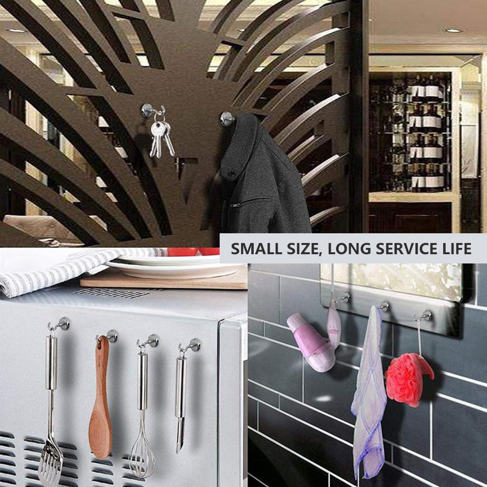 4-Pack Heavy-Duty Magnetic Hooks for Home Organization