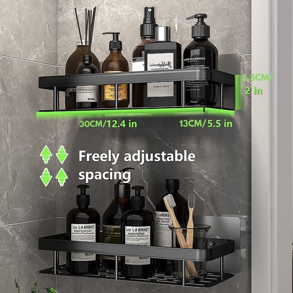 Metal Bathroom Shelves with Suction Cups