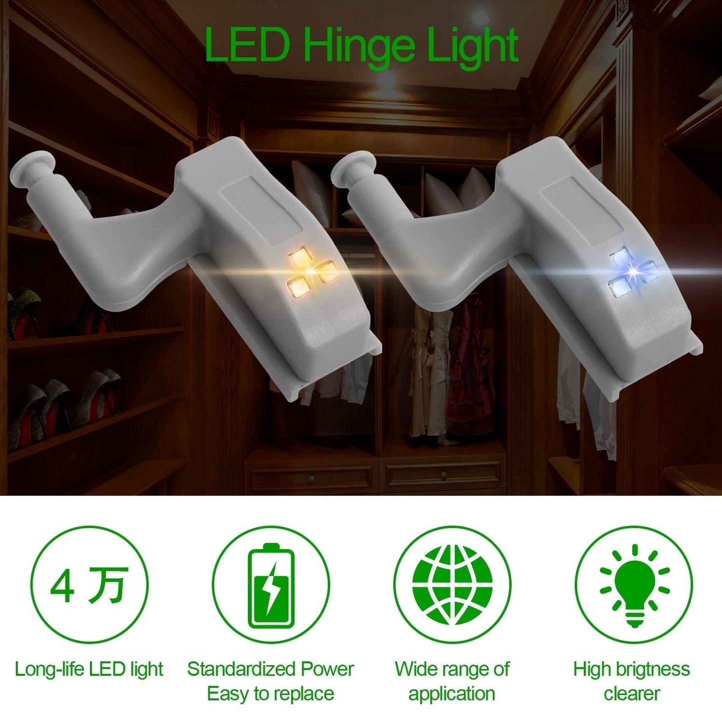 10-Pack LED Motion Sensor Closet Light