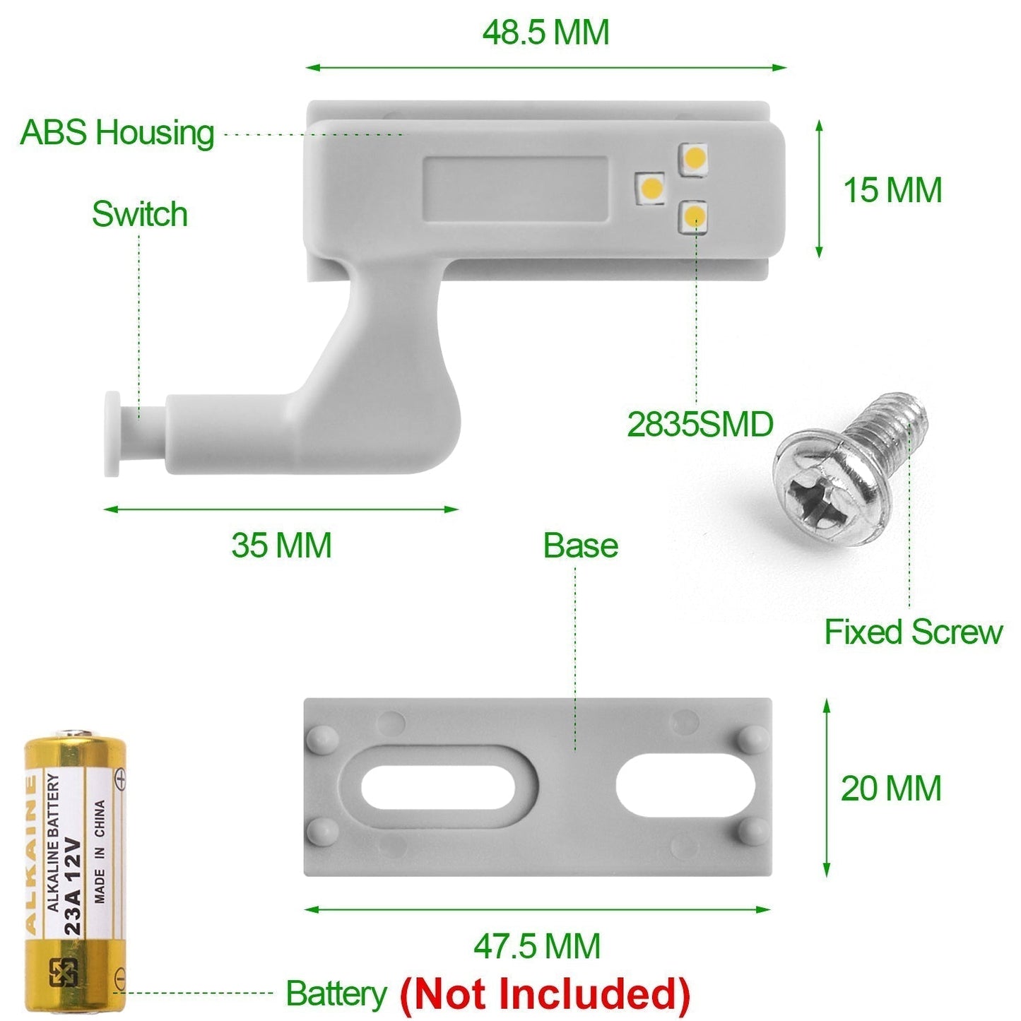10-Pack LED Motion Sensor Closet Light