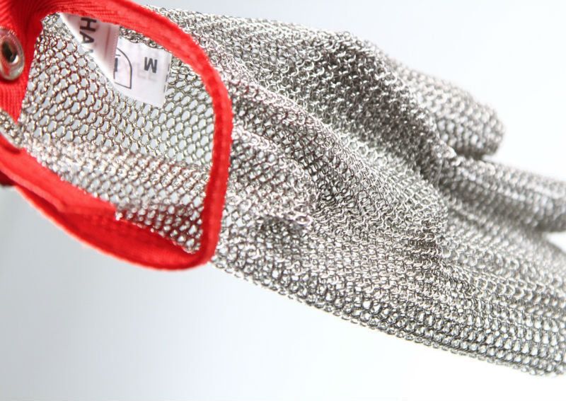 Cut-Resistant Mesh Gloves in Stainless Steel