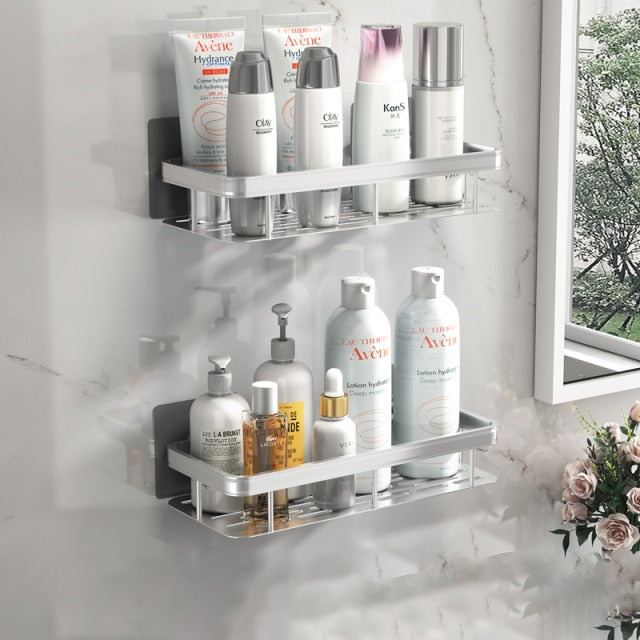 Metal Bathroom Shelves with Suction Cups