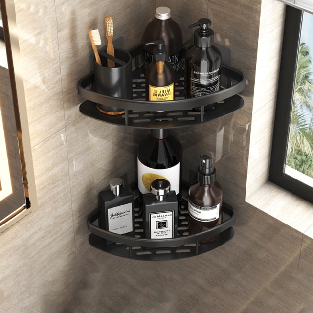 Metal Bathroom Shelves with Suction Cups