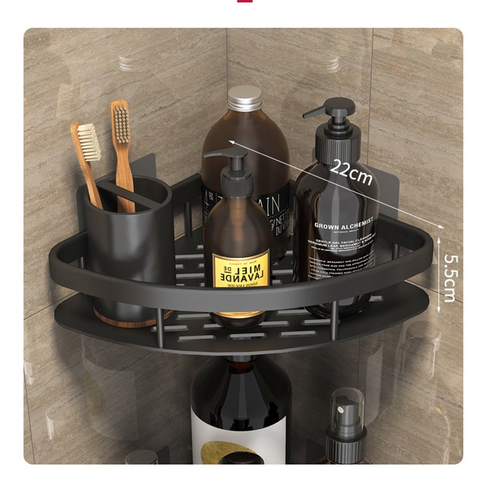 Metal Bathroom Shelves with Suction Cups