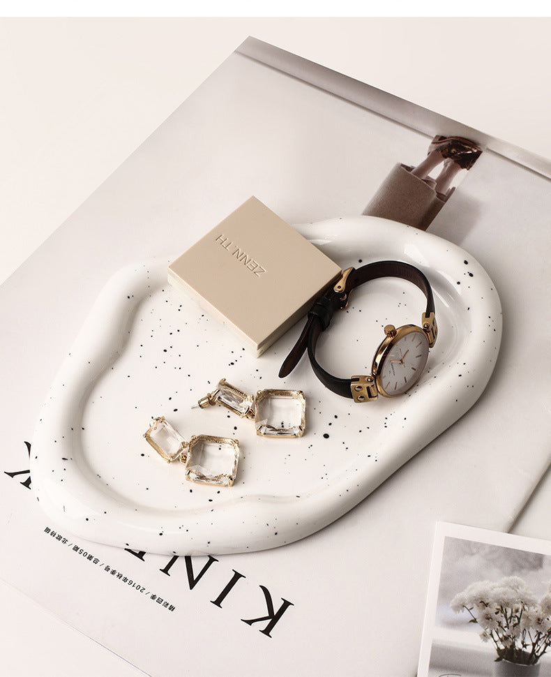 Cookies with Chrome-Plated Ceramic Serving Tray and Bowl Set