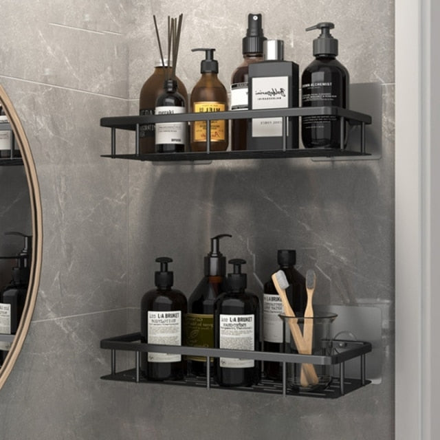 Metal Bathroom Shelves with Suction Cups