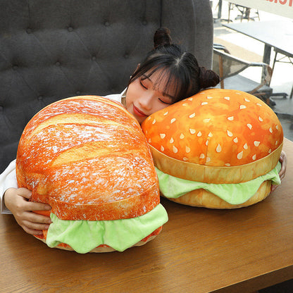 Deluxe Dual-Function Hamburger Comfort Cushion