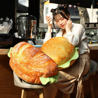 Deluxe Dual-Function Hamburger Comfort Cushion