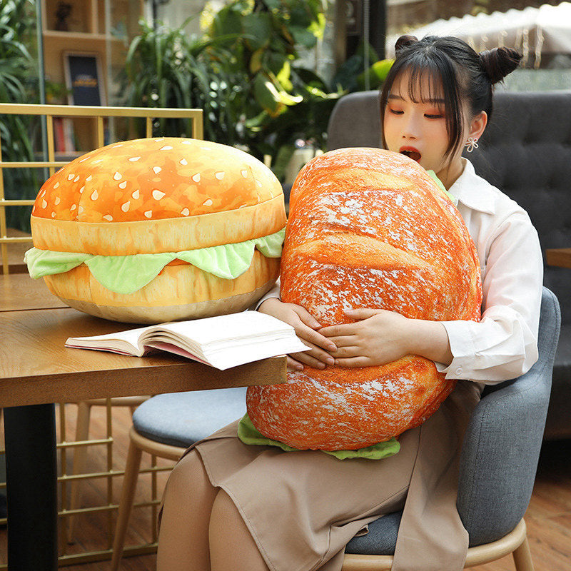 Deluxe Dual-Function Hamburger Comfort Cushion