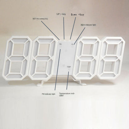 Sleek 3D LED Digital Alarm Clock for Effortless Timekeeping
