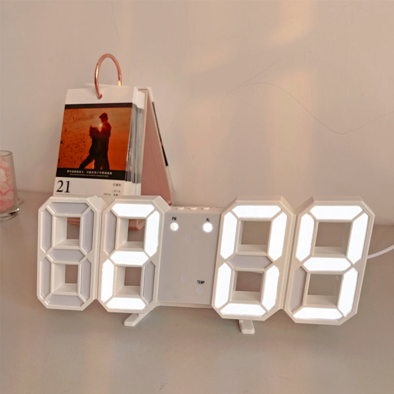 Sleek 3D LED Digital Alarm Clock for Effortless Timekeeping