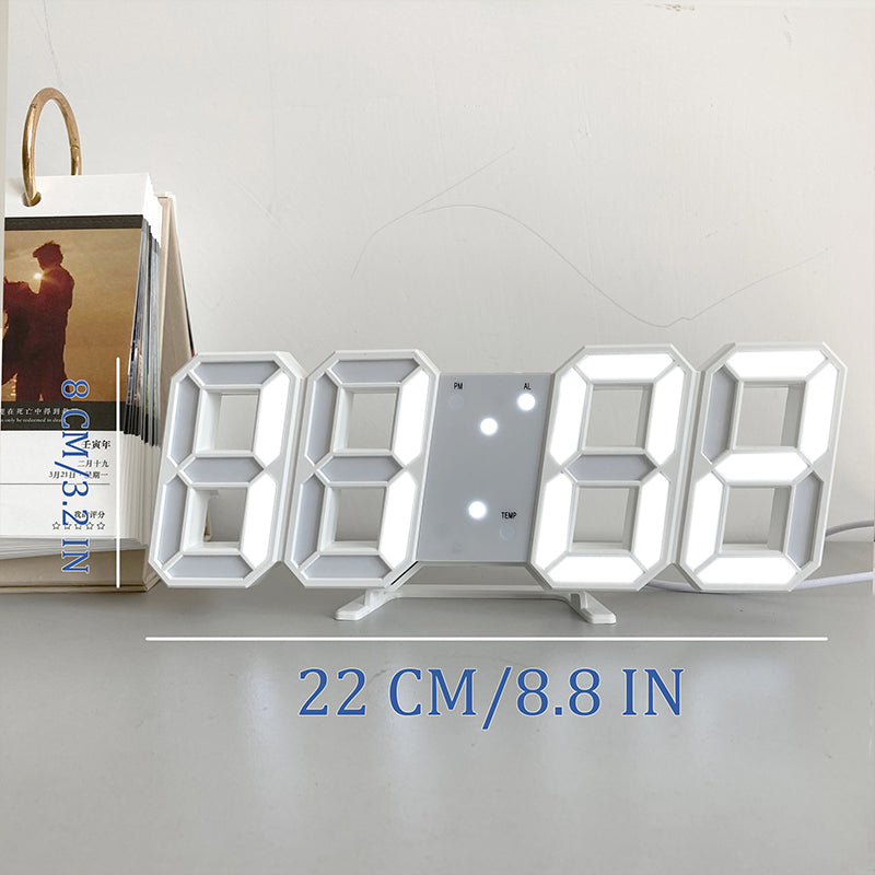 Sleek 3D LED Digital Alarm Clock for Effortless Timekeeping