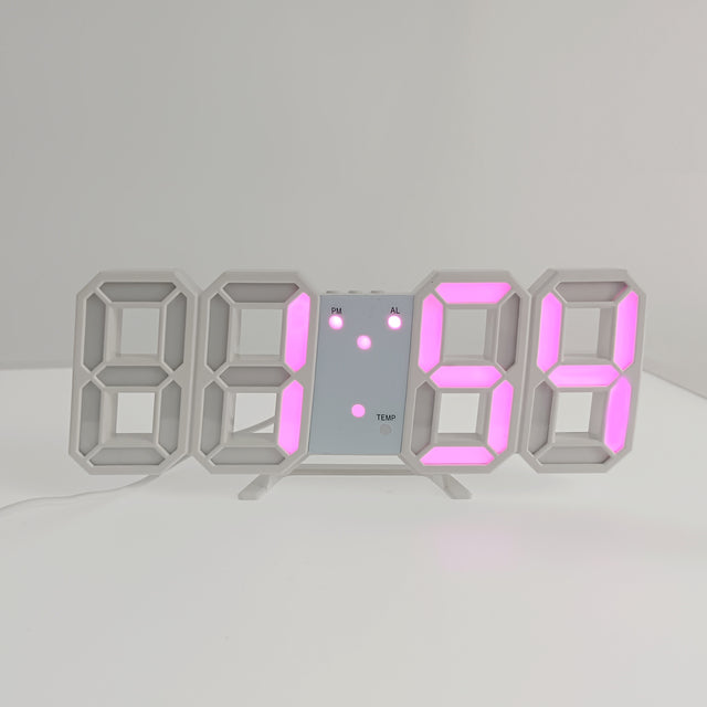 Sleek 3D LED Digital Alarm Clock for Effortless Timekeeping