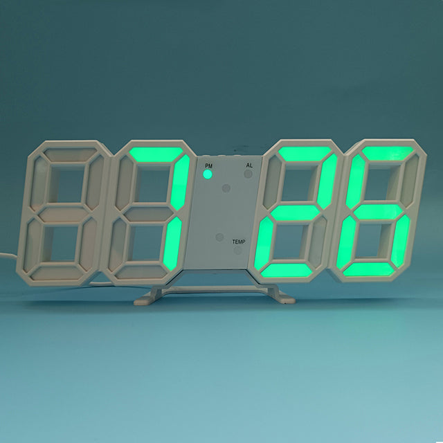 Sleek 3D LED Digital Alarm Clock for Effortless Timekeeping