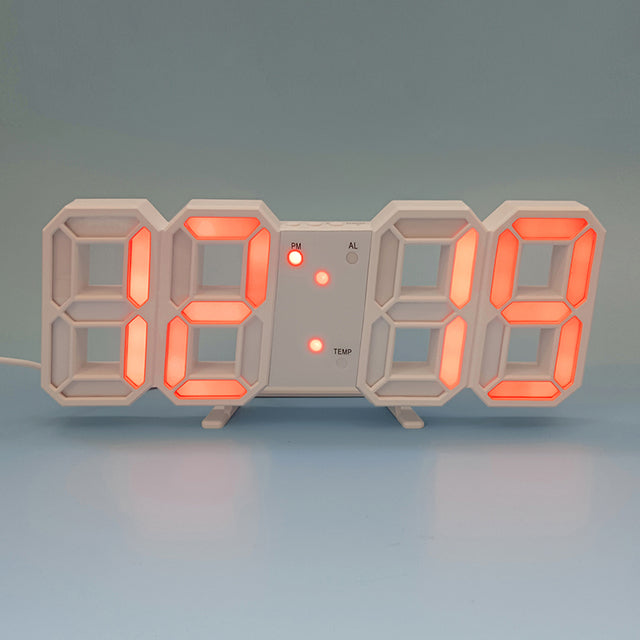 Sleek 3D LED Digital Alarm Clock for Effortless Timekeeping