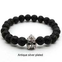Black Stones and Silver Plated