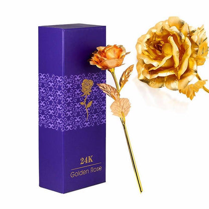 Luxurious 24k Gold Plated Rose in Elegant Packaging