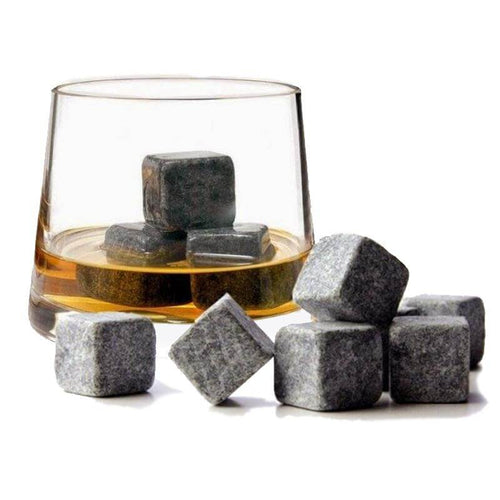 Set of 9 Premium Granite Whiskey Chillers for Home Bars