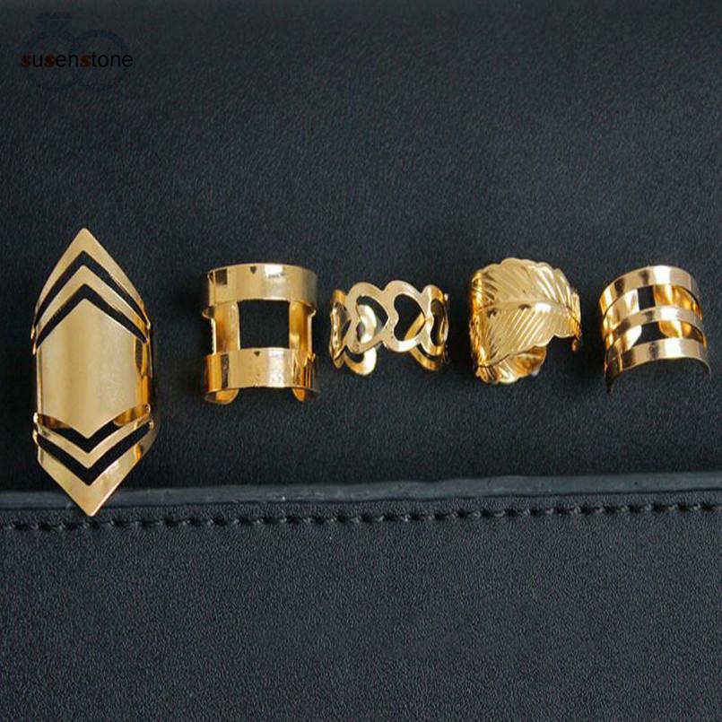 Set of 5 Adjustable Midi Stackable Rings | Elara