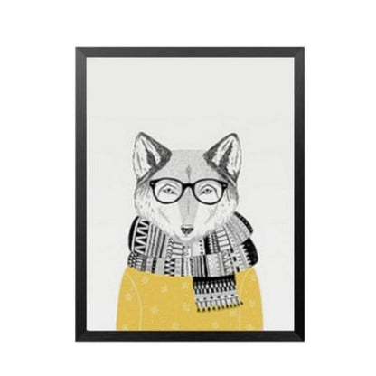 Canvas Art Print of Animal Sketches Depicting Human Figures