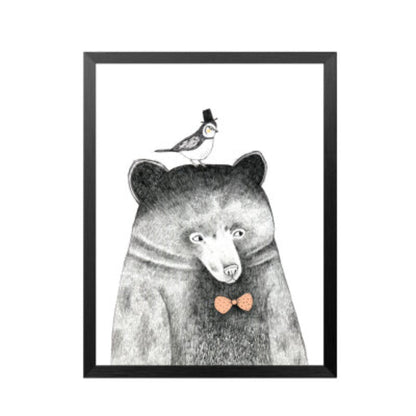Canvas Art Print of Animal Sketches Depicting Human Figures