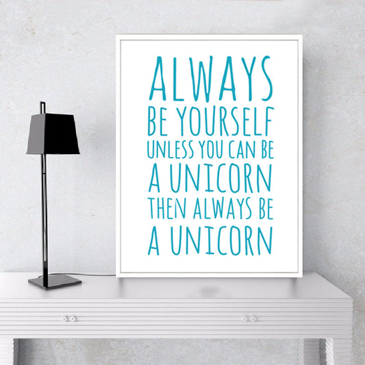 Canvas Wall Art - Be Yourself Inspirational Painting